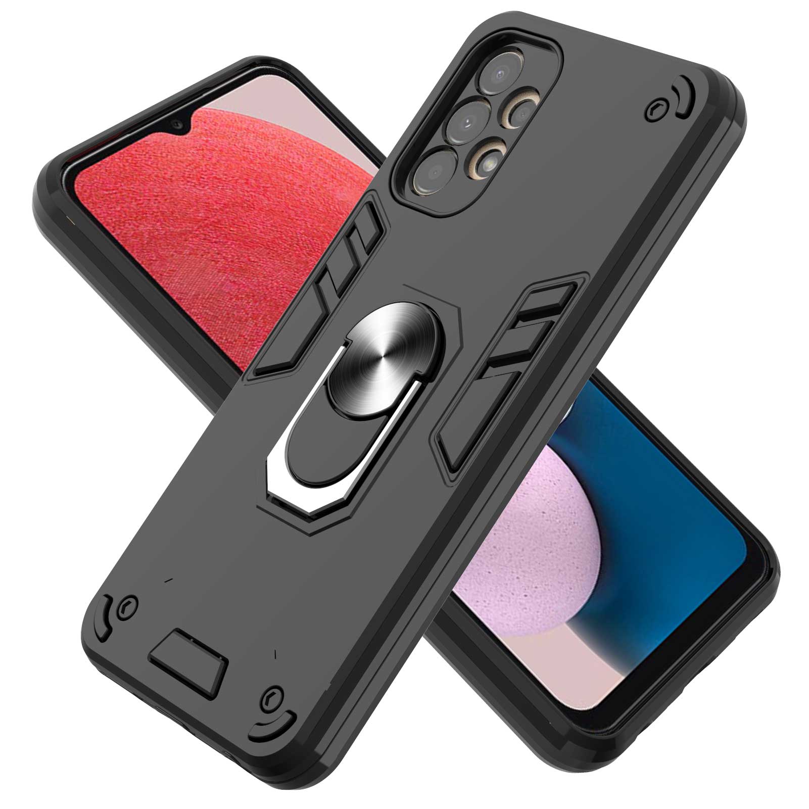 YB PC Series-1 for Samsung Galaxy A13 4G Phone Case Rotary Ring Kickstand TPU PC Protective Cover YB PC Series-1 for Samsung Galaxy A13 4G Phone Case Rotary Ring Kickstand TPU PC Protective Cover